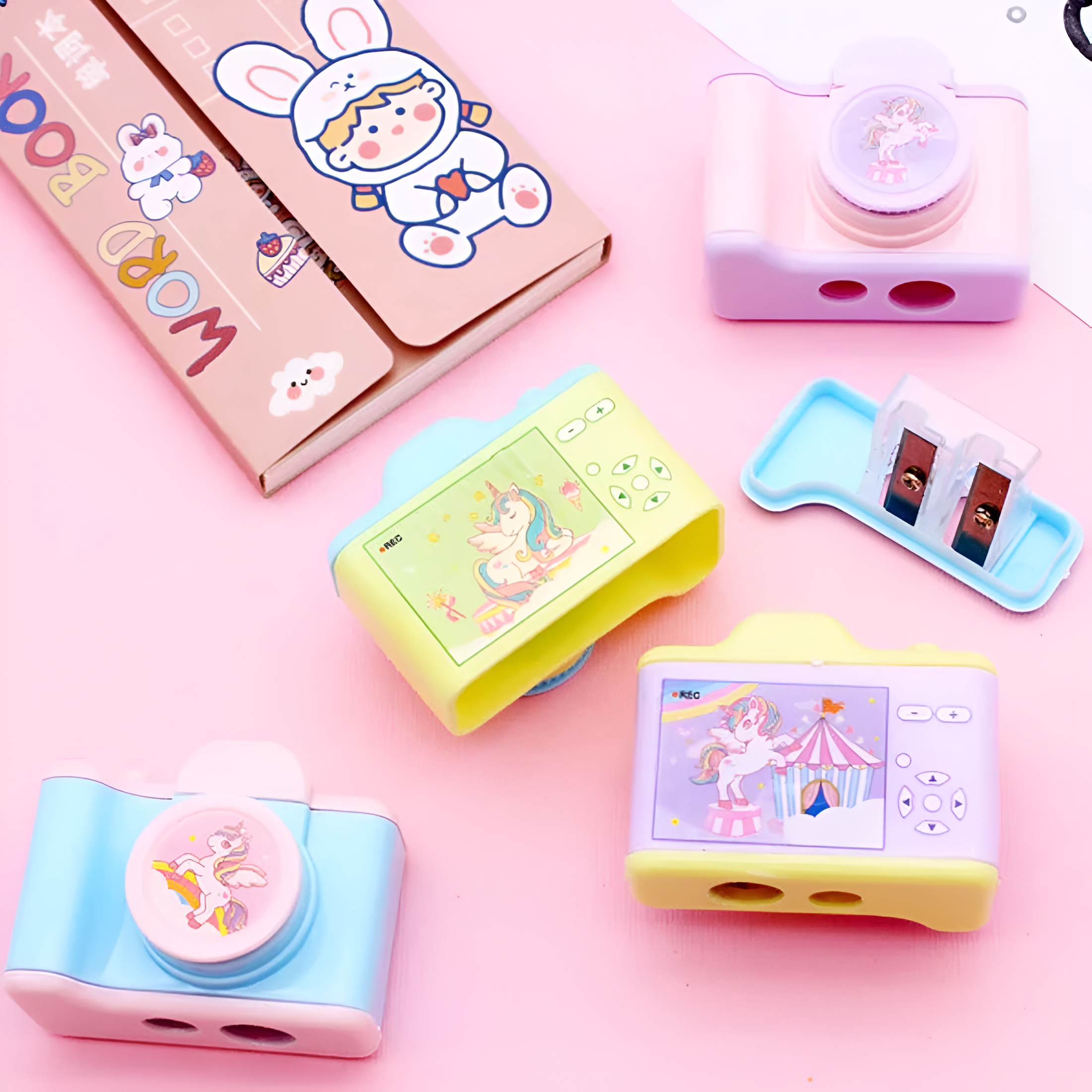 Unicorn Cam Dual Hole Pencil Sharpener β Cutest Desk Buddy!