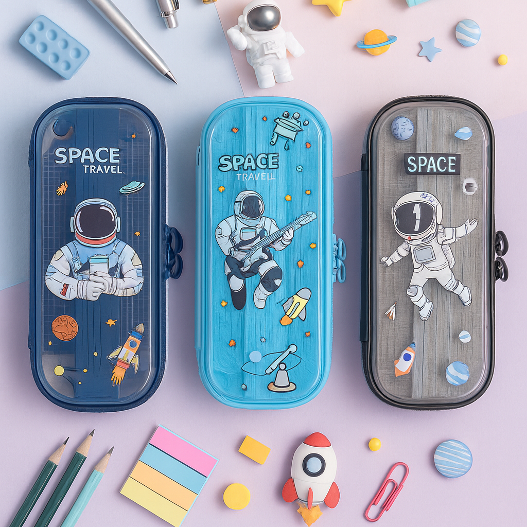 Space-Themed Pencil Pouch β Durable Multi-Utility Case
