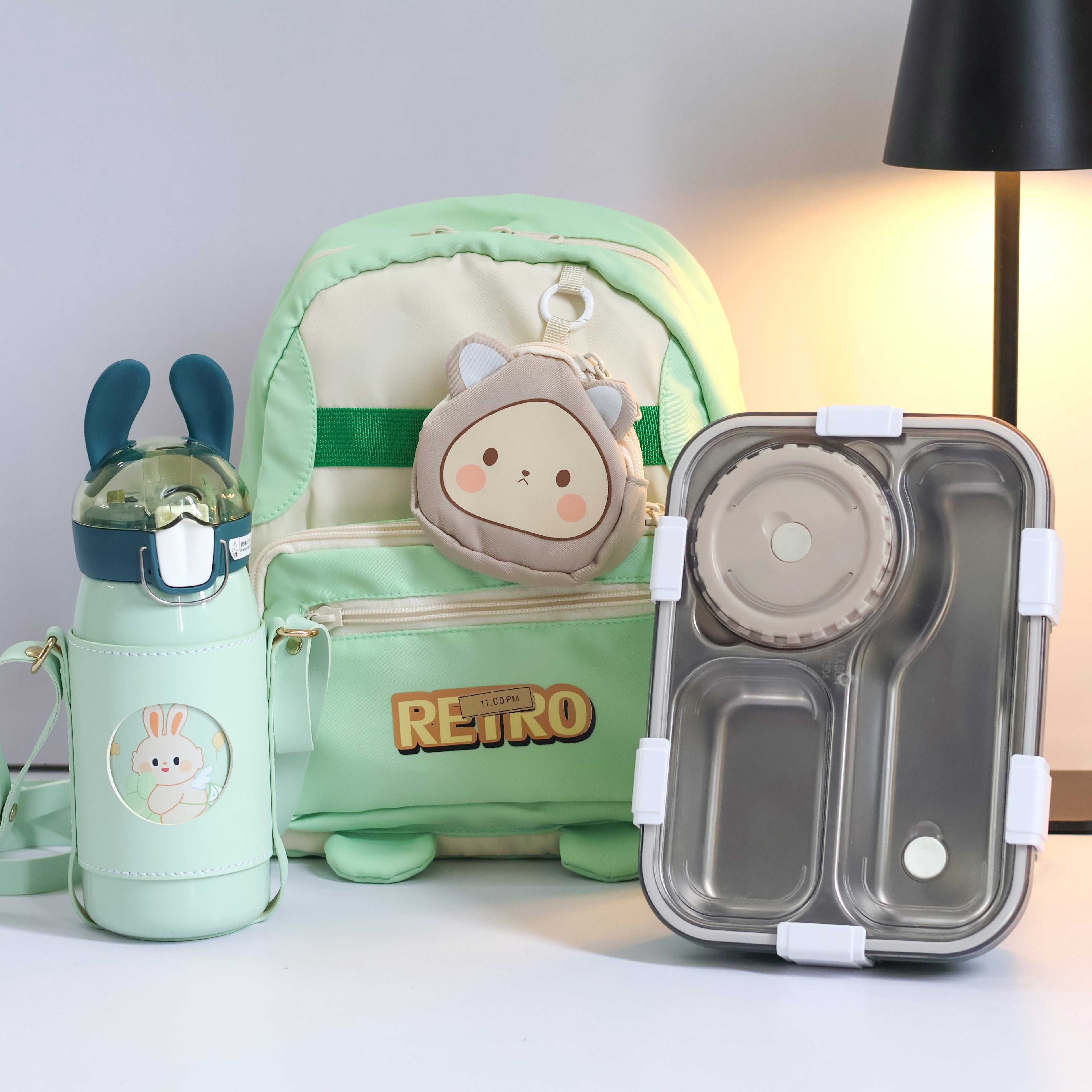Smile & Sip School Combo π β Bottle, Tiffin & Bag Fun