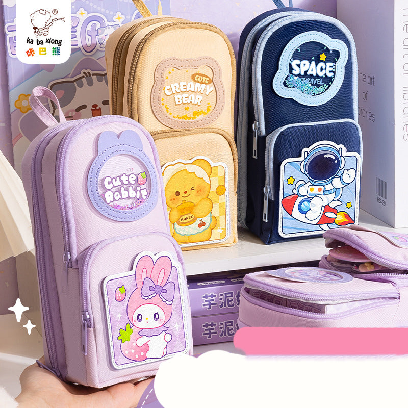 Multi-Layer Pencil Organizer π | Aesthetic Stationery Pouch for Kids