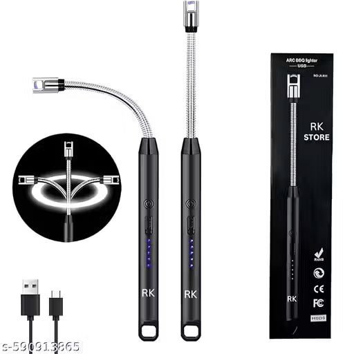 Rechargeable Candle Lighter | USB Electric Arc with Flexible Neck | For Kitchen, Diyas, Incense (1 Pc)