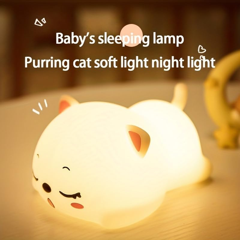 Snoring Cat Soft Silicone Night Light