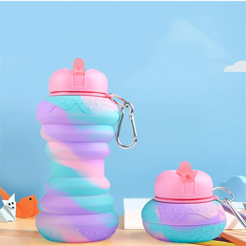 Silicon Burger Collapsible Water Bottle -600ml
