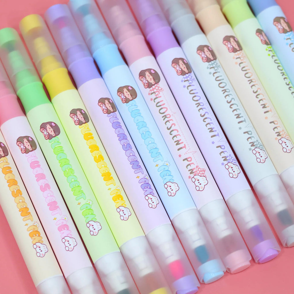 12-in-1 Dual Head Highlighter Pens ✨ For Doodling, Drawing & Journals