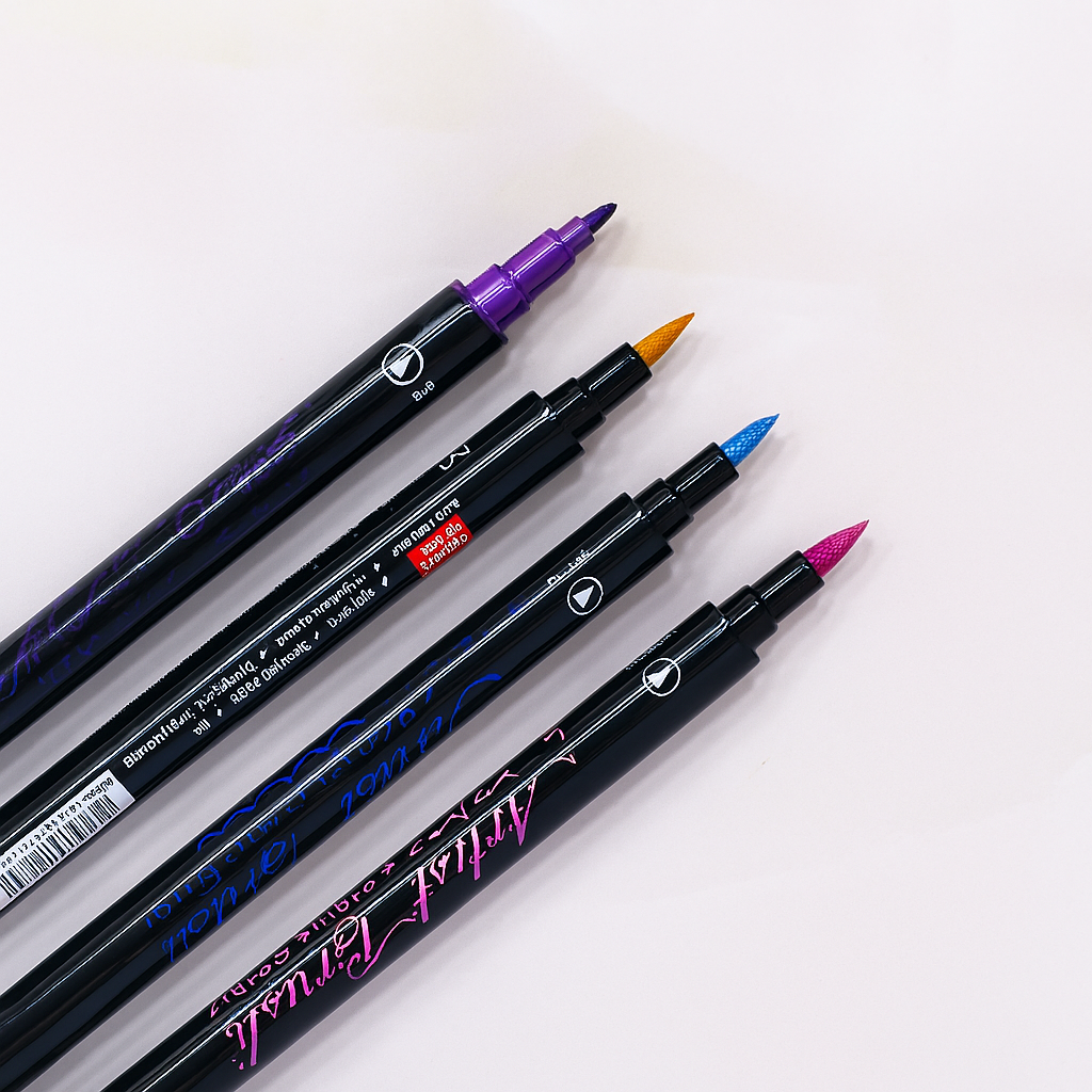 12-Color Artist Metallic Dual Tip Brush Pen Set