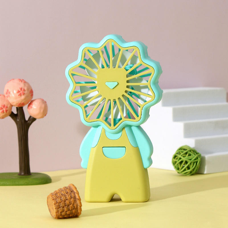 Cartoon Handheld Fan – USB Rechargeable & Portable
