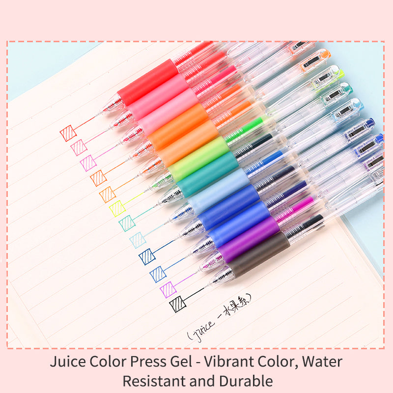 12-Color Smooth Gel Pen Set (0.5mm) - Vibrant & Versatile