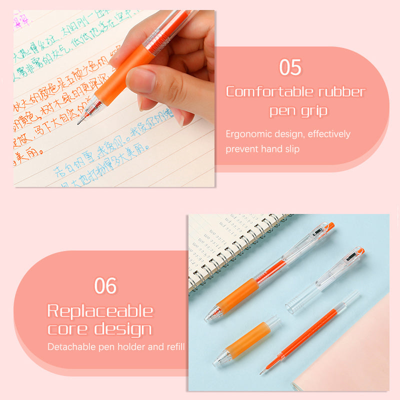 12-Color Smooth Gel Pen Set (0.5mm) - Vibrant & Versatile