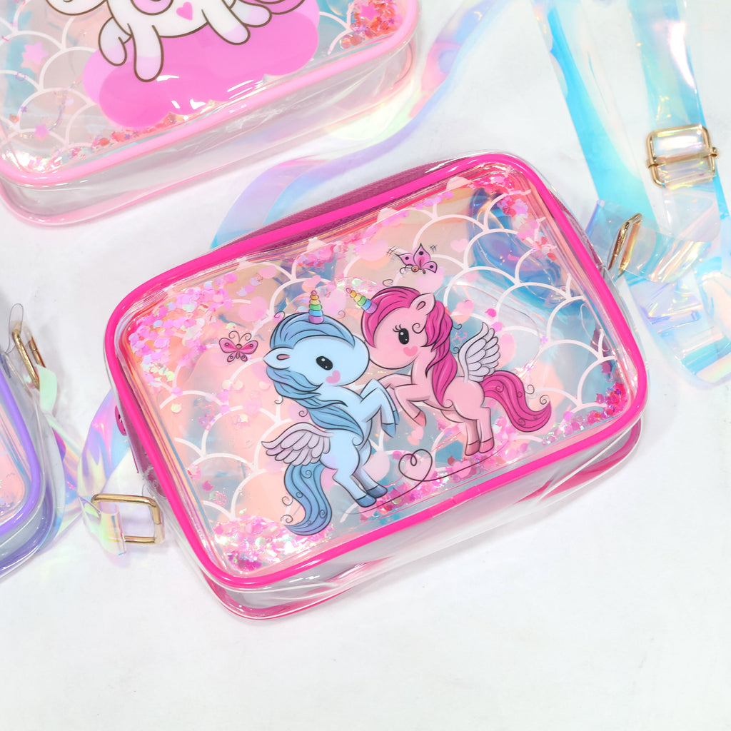 Unicorn Holographic Transparent Sling Bag