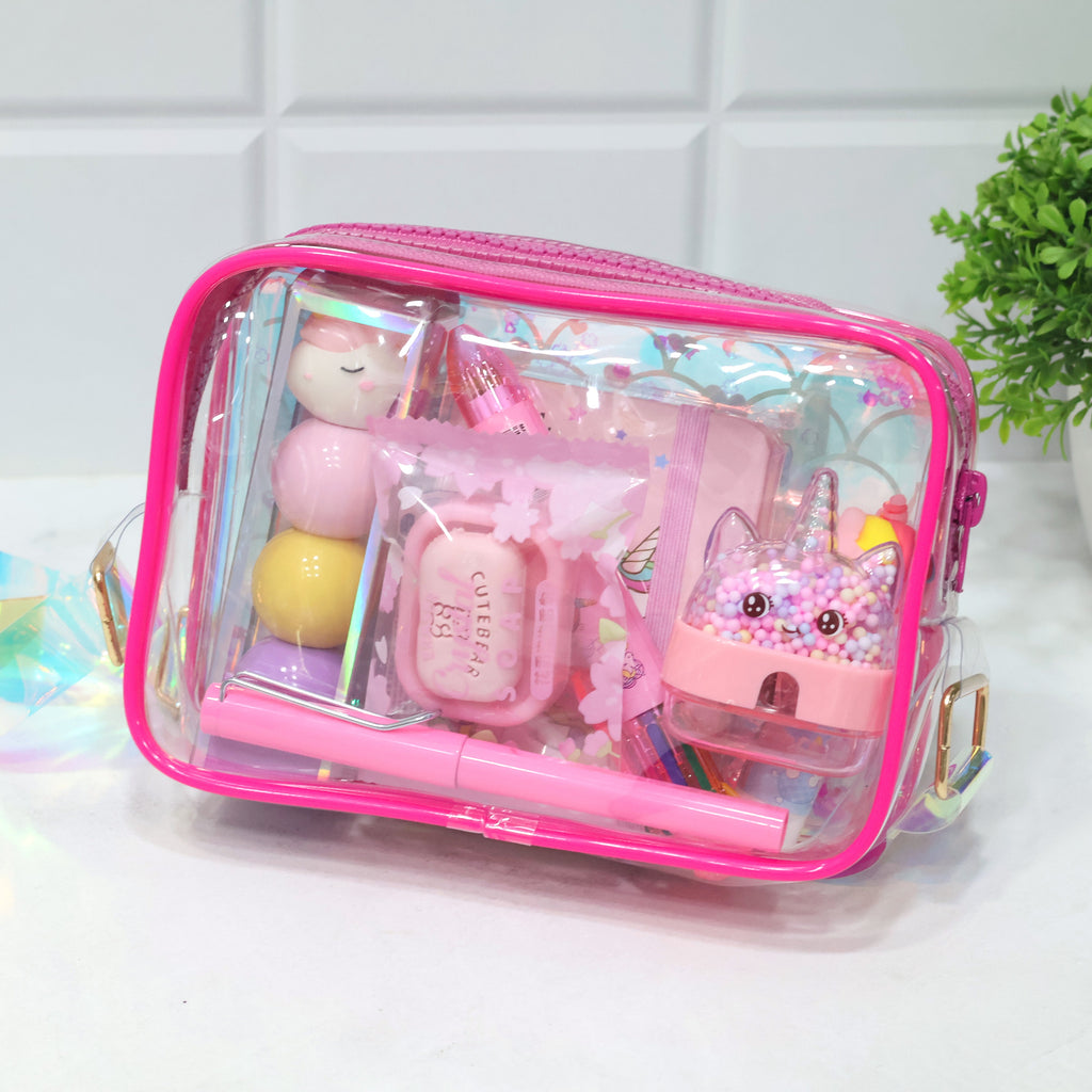 Unicorn Holographic Transparent Sling Bag