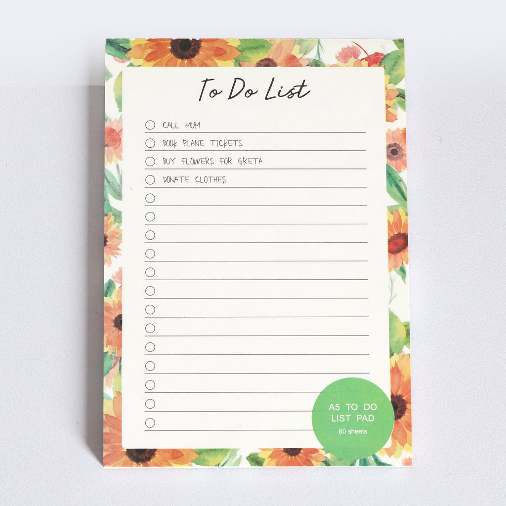 To-Do List Notepad - 60 Sheets of Productivity (A5)