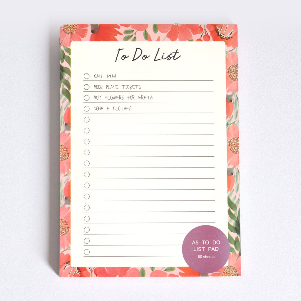 To-Do List Notepad - 60 Sheets of Productivity (A5)