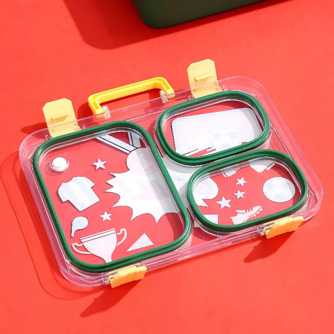 Stylish & Strong 3-Grid Stainless Steel Lunch Box 700ml