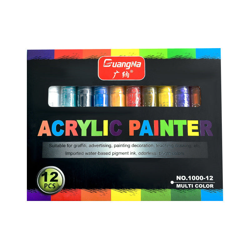 Versatile 12-Piece Acrylic Paint Marker Set