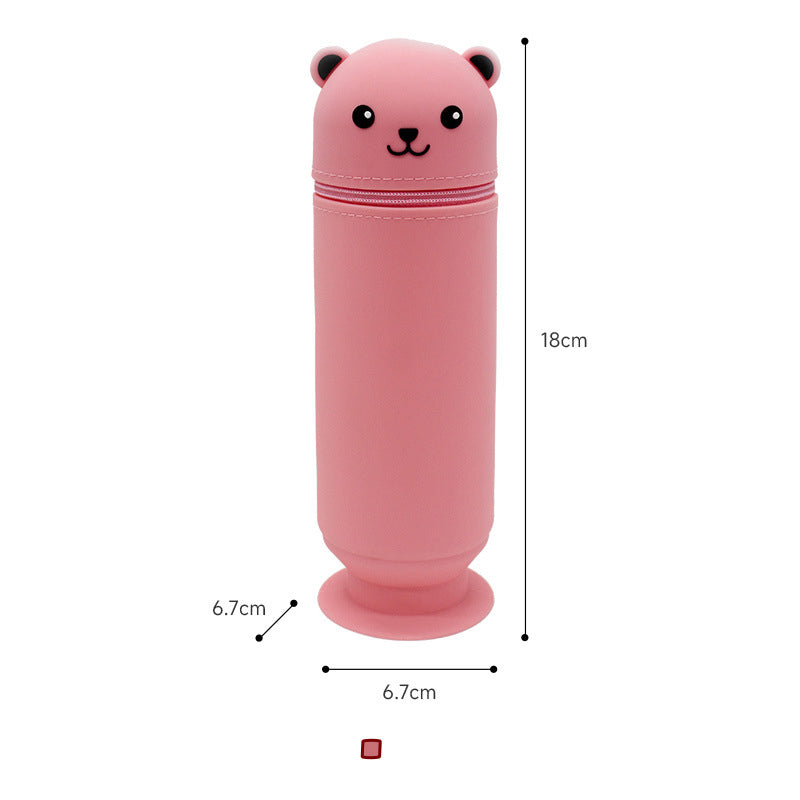 Soft Bear Silicone Pencil Pouch – Cute & Durable
