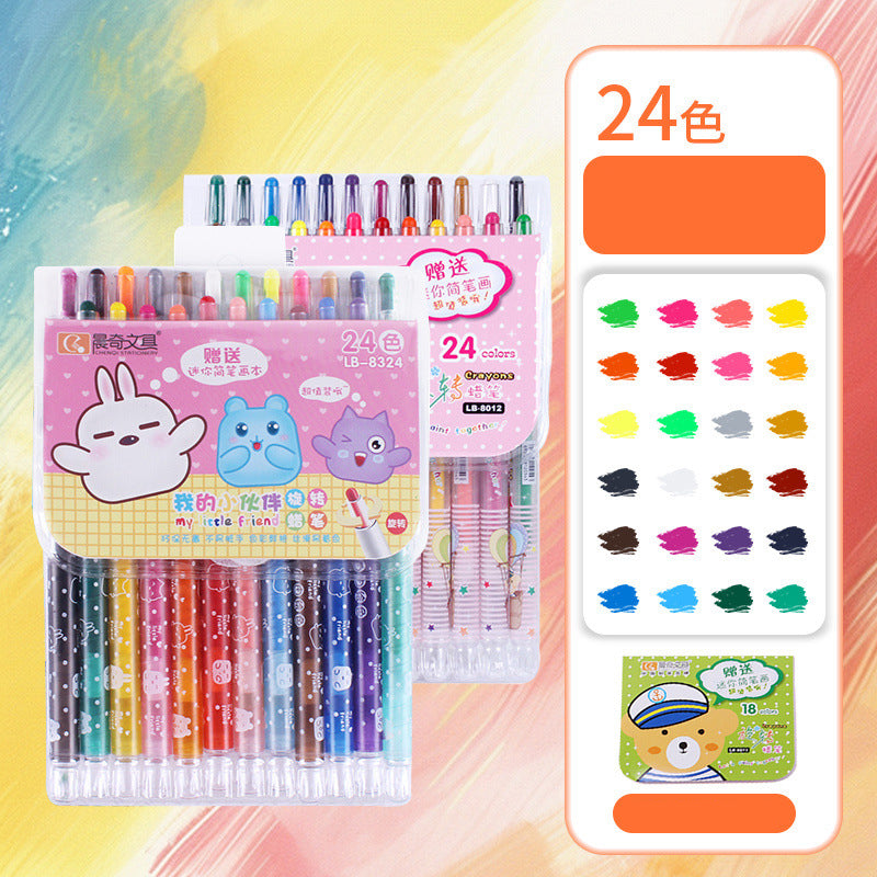 Twist & Color Rotating – 24 Shades Crayon Set