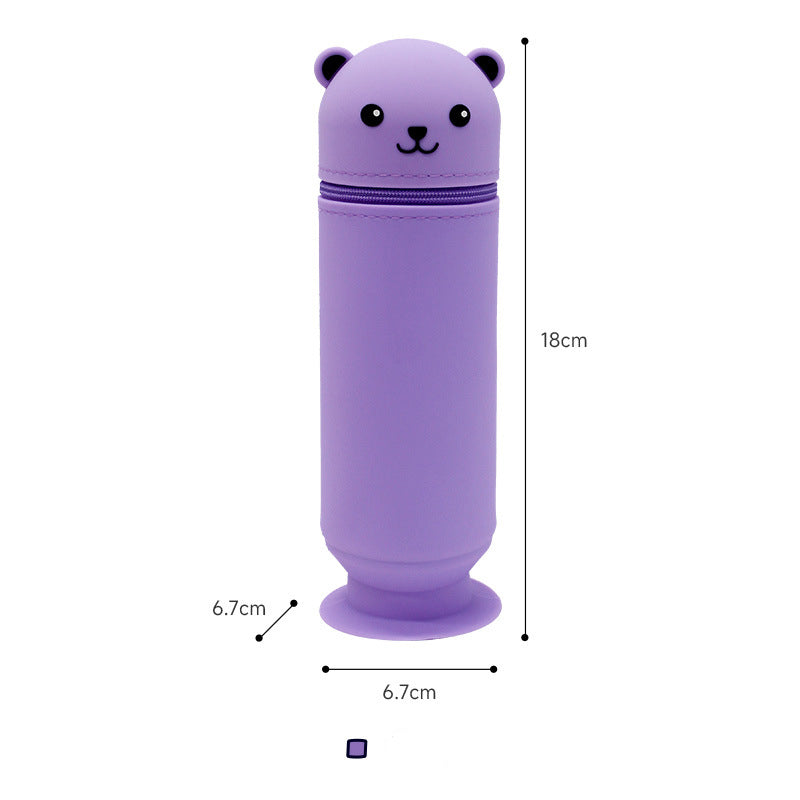 Soft Bear Silicone Pencil Pouch – Cute & Durable