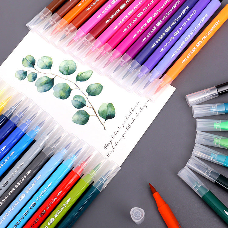 Vibrant Art 48-Color Brush Tip Sketch Markers