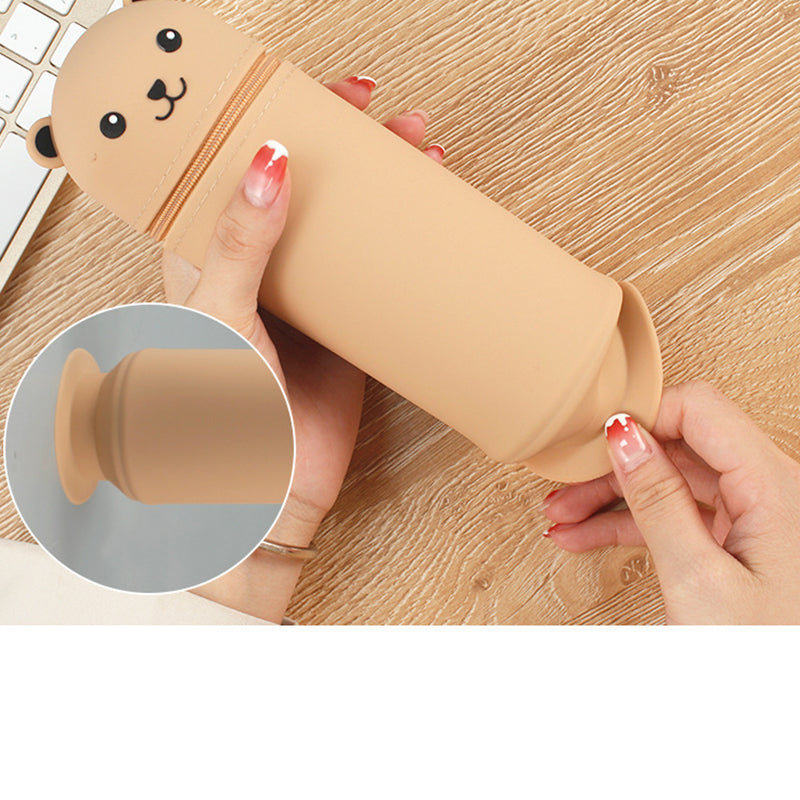 Soft Bear Silicone Pencil Pouch – Cute & Durable