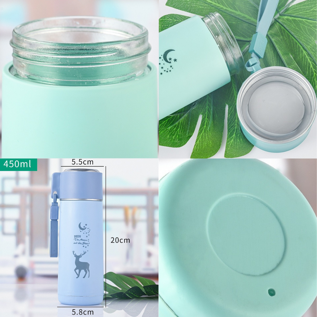 Starry Sky Glass Bottle | 450ml | Trendy, Durable & Portable
