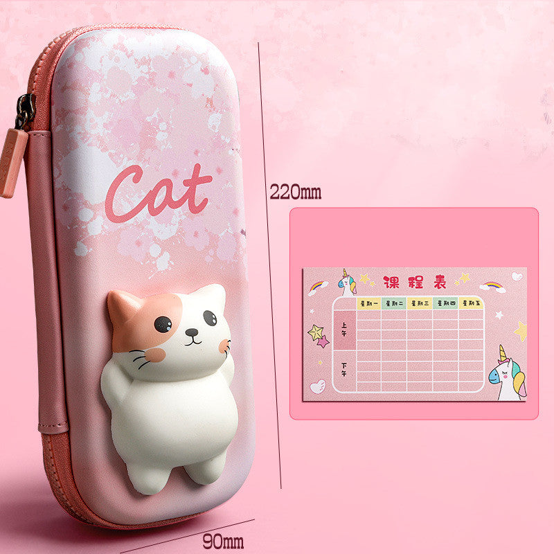 3D Squeeze Animal EVA Pencil Case – Hard, Durable & Spacious