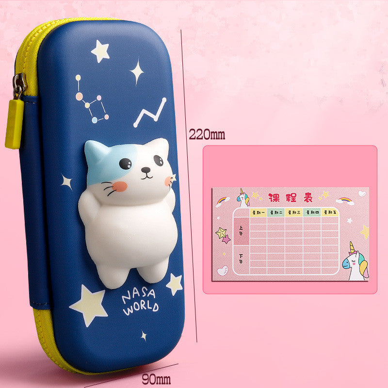 3D Squeeze Animal EVA Pencil Case – Hard, Durable & Spacious