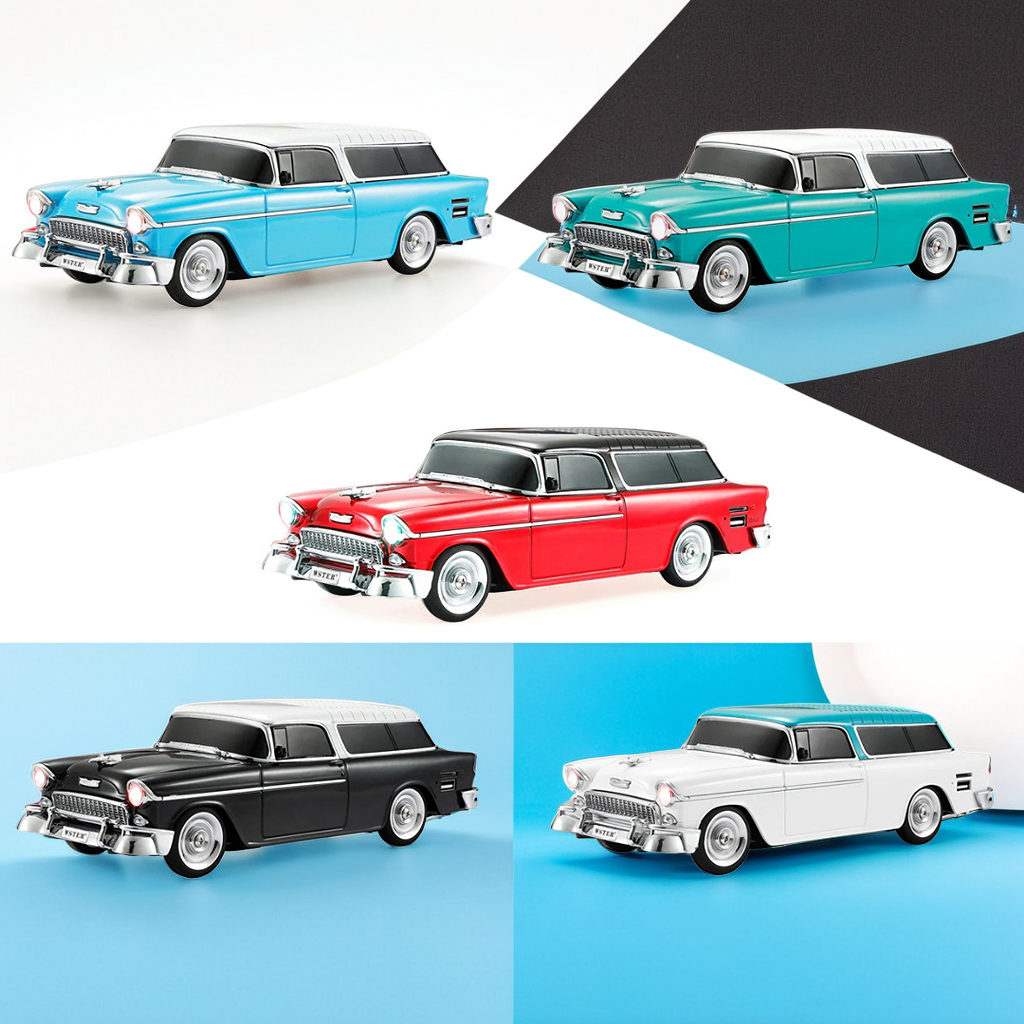 WSTER WS1955 Vintage Car Bluetooth Speaker with FM Radio & LED Lights