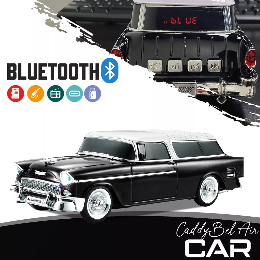 WSTER WS1955 Vintage Car Bluetooth Speaker with FM Radio & LED Lights
