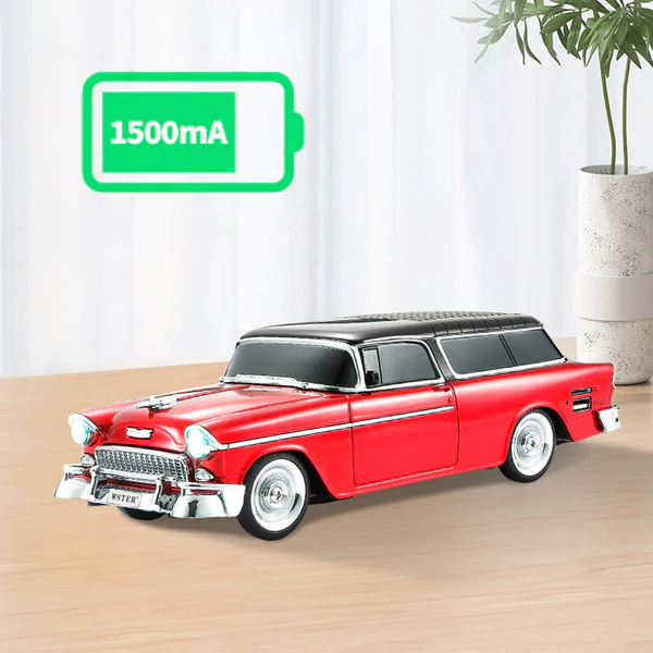 WSTER WS1955 Vintage Car Bluetooth Speaker with FM Radio & LED Lights